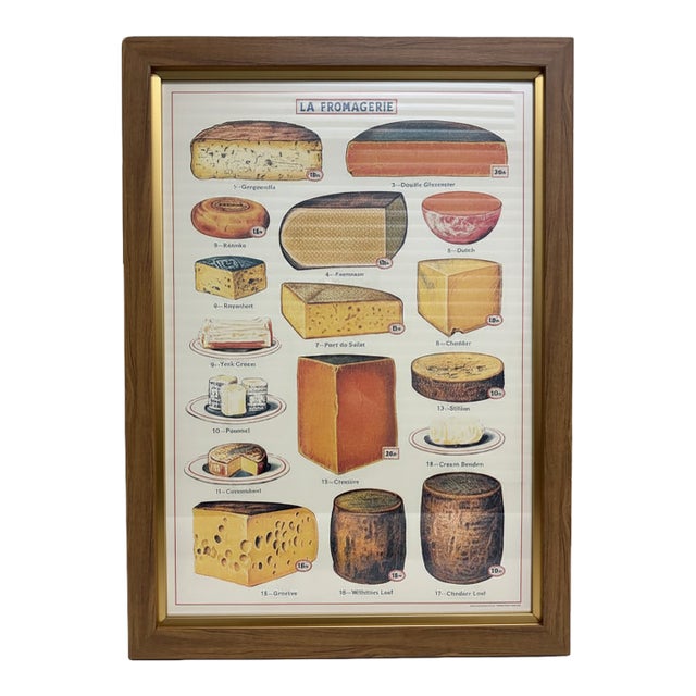 French "La Fromagerie" Print Framed For Sale