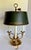 Early 20th Century Brass Bouillotte Lamp With Horn-Form Arms & Adjustable Green Tôle Shade For Sale - Image 11 of 12