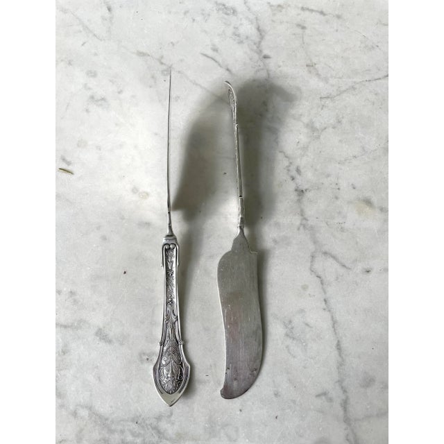 Antique Wood and Hughes Sterling Silver Butter Knives - 1875 For Sale - Image 10 of 10