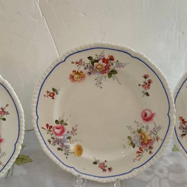 English Set of 8 Desert Plates by Royal Crown Derby From England For Sale - Image 3 of 10