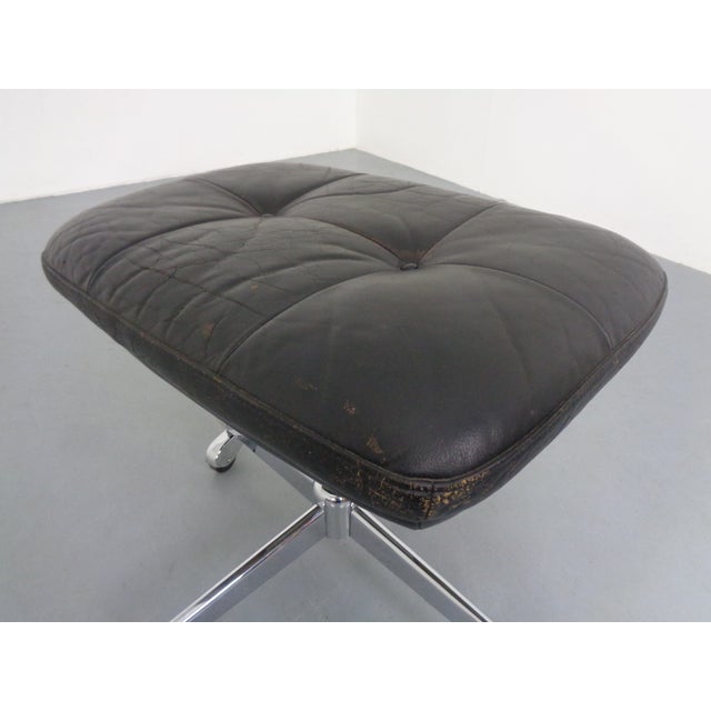 Rollable and Adjustable Leather Stool, Germany, 1960s For Sale - Image 15 of 18