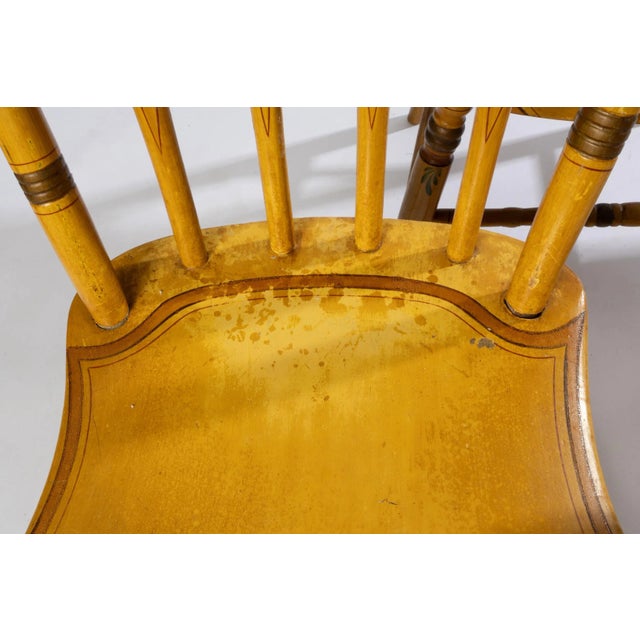 Set of Four 19th Century Painted Plank Seat Arrow Back Windsor Chairs For Sale - Image 9 of 9