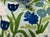 Custom pair of 18"x24" pillows covered in Schumacher "Crewel Garden" in color sky and backed in a solid coordinating...