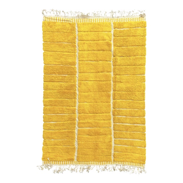 Vintage Hand-Knotted Moroccan Mrirt Rug, 2010s For Sale