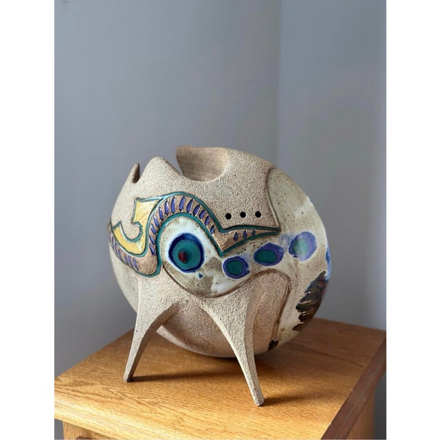 1990s 1990s Ken Pick Stoneware Pottery Vase Sculpture For Sale - Image 5 of 6