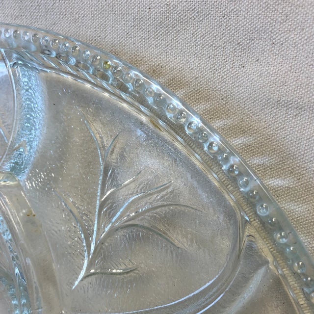 1970s Crystal Appetizer Plate For Sale - Image 9 of 10