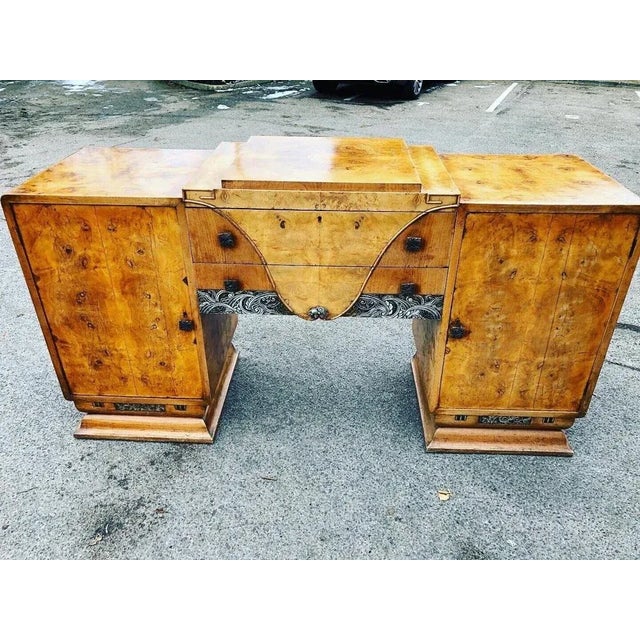 Art Deco Burr Walnut Sideboard, 1930s For Sale - Image 3 of 13