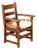 L. & j.g. Stickley Mission Oak Ladder-Back Armchair, C. 1910, Signed For Sale