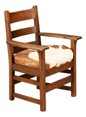 L. & j.g. Stickley Mission Oak Ladder-Back Armchair, C. 1910, Signed