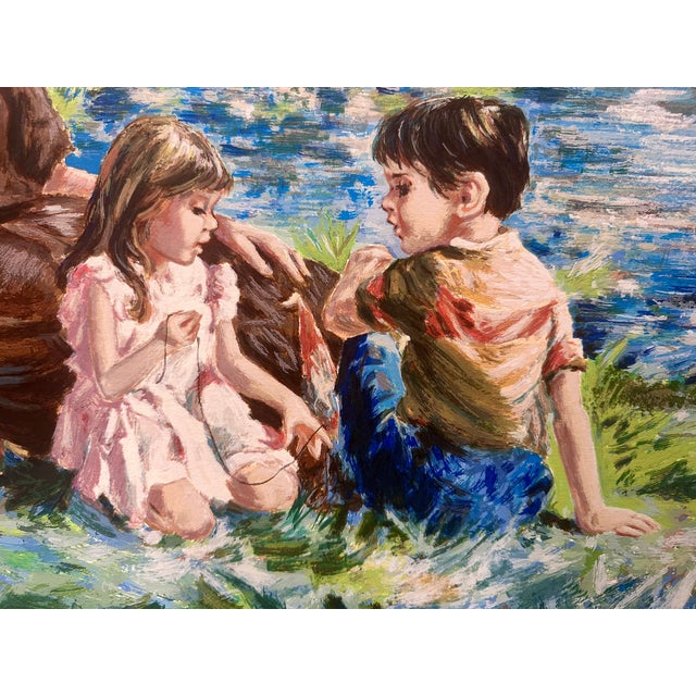 1980s Eva Makk “Realities of Joy” Signed Limited Edition Serigraph 69/275, Large Matted Print For Sale - Image 11 of 18