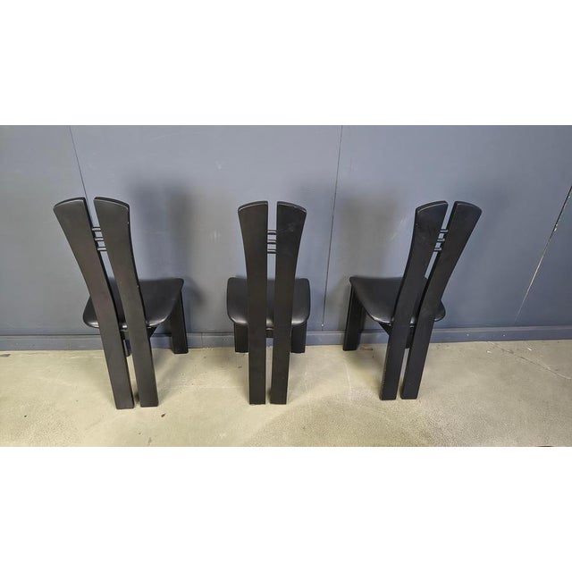 Postmodern Wooden Dining Chairs, 1980s, Set of 6 For Sale - Image 6 of 14