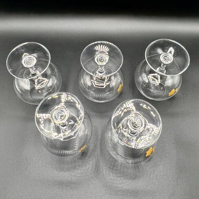 Cognac Glasses from Baccarat Crystal, 1950s, Set of 5 For Sale - Image 9 of 10
