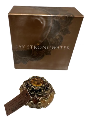 Jay Strongwater Jeweled Topaz November Box New