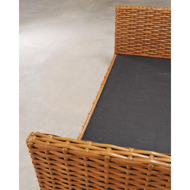 Ralph Lauren Style Organic Modern Woven Wicker Rattan Bed For Sale - Image 14 of 18