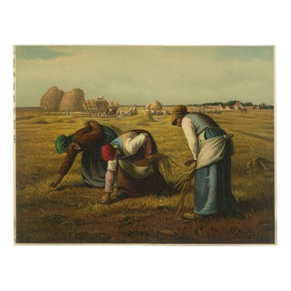 After Millet, Harvest Workers in the Field, 1900, Chromolithograph on Paper For Sale