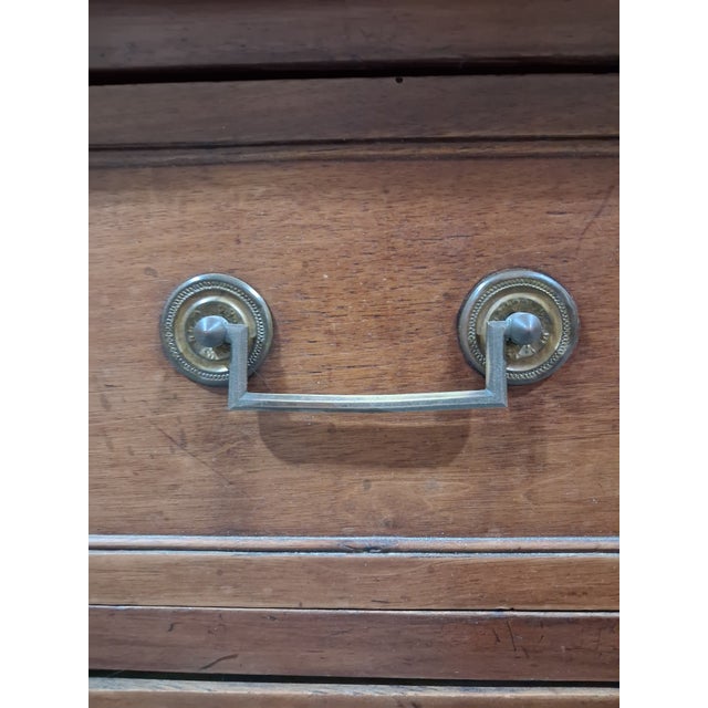 Late 18th Century French Louis XVI Walnut Commode With Marble Top For Sale In New Orleans - Image 6 of 9