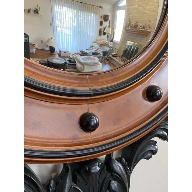 1940s Regency Style Bulls Eye Eagle Mirror For Sale - Image 4 of 8