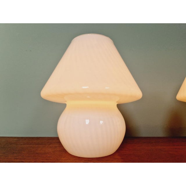 Murano Glass Mushroom Lamps, 1970s, Set of 2 For Sale - Image 12 of 17