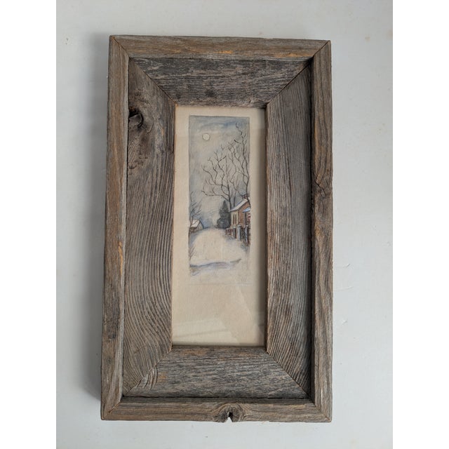 American w.c. Vincent Framed House Scene Framed Pencil Drawing For Sale - Image 3 of 7
