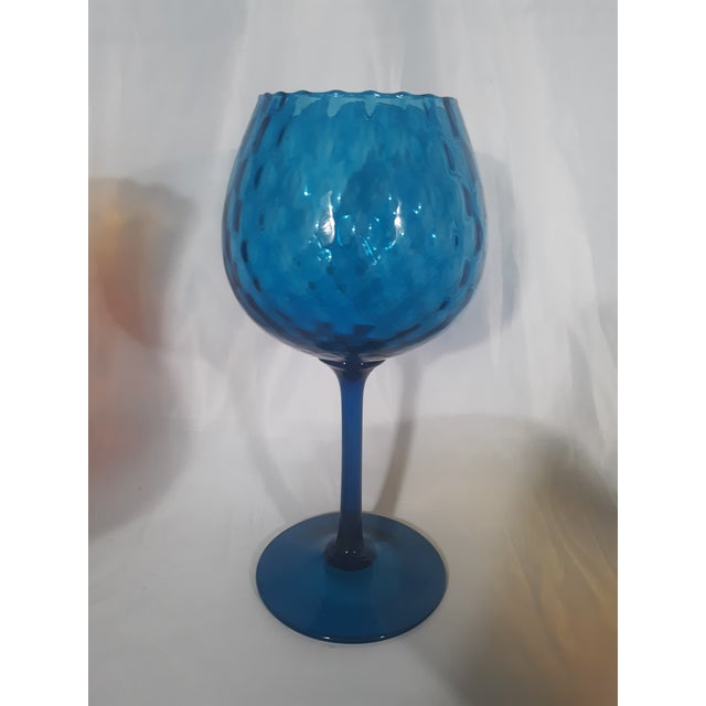 Mid 20th Century Vintage Five Piece Italian Empoli Glass Set Chairish