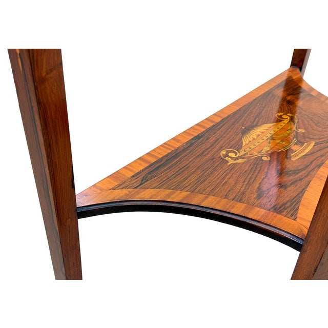 Small Antique Rosewood Demi Lune Side Table, 1890 For Sale - Image 6 of 17