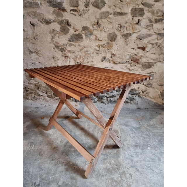 Mid-20th Century Folding Pine Table, 1950s For Sale - Image 15 of 18