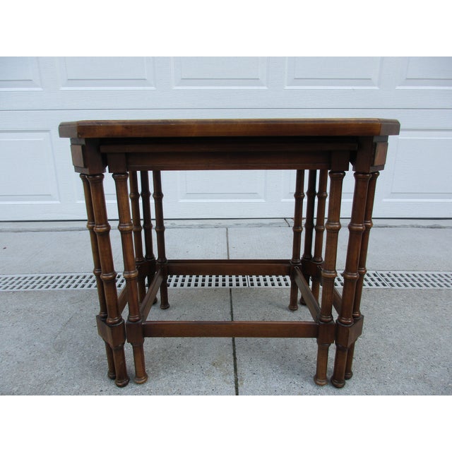 Brandt Faux Bamboo Nesting Tables Embassy Collection Chairish