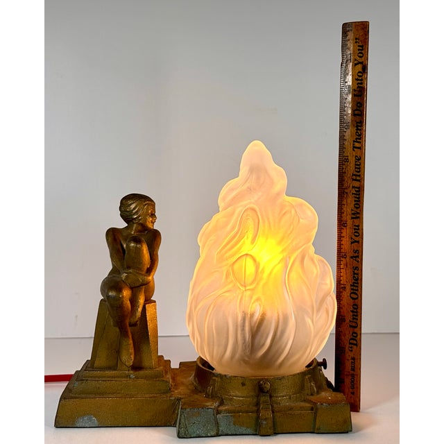1930s Art Deco Frankart Style Nude Boudoir Lamp For Sale - Image 17 of 18