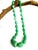 Large Green Aventurine Statement Necklace | Knotted Silk Cord | 304 Stainless Steel Clasp | Bold Green Gemstone Beaded Necklace For Sale In New York - Image 6 of 10
