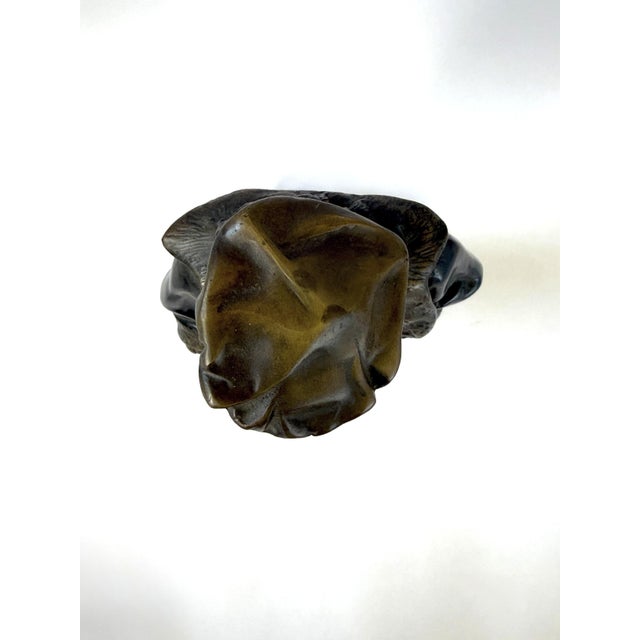 Bronze Dutch Master Rembrandt Van Rijn, Bronze Sculpture - 18"h For Sale - Image 8 of 9