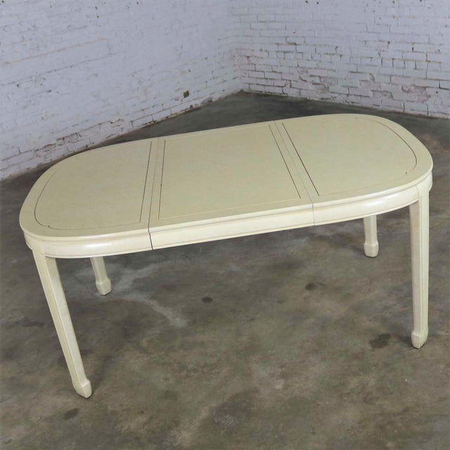 White Fine Furniture Asian Ming Chinoiserie Style Off White Lacquer