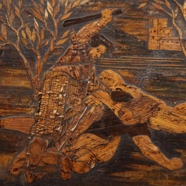 Unknown, Killing of Abel, Wood Inlay, Framed For Sale - Image 4 of 12