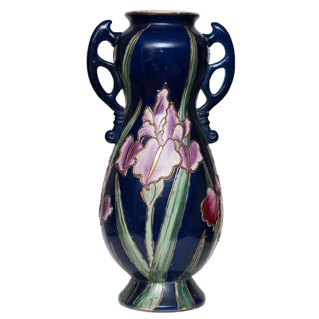 Japanese 1850s XL Japanese Satsuma Vase For Sale - Image 3 of 13