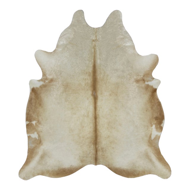 Rug & Kilim’s Contemporary Cowhide Rug in Warm Beige & Brown Accents For Sale