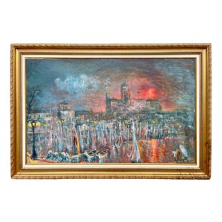Raffy Le Persan, The Port of Saint Raphaël, 2003, Oil on Wood For Sale