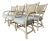 Vintage Organic Modern Rattan Swivel Dining Chairs With Arms and Cane Backs – Set of 6 For Sale