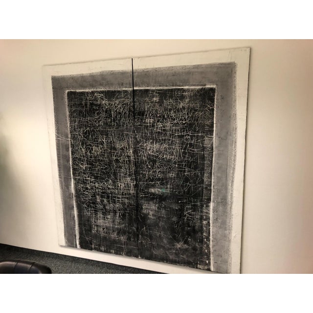 Klaus Neuper, Klaus Neuper, 1999, große Mischtechnik (Diptychon) "Porta", Informel, Mixed Media on Canvas For Sale - Image 11 of 12