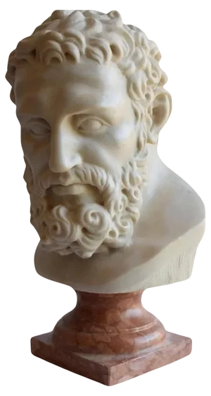 Italian Sculpture Ercole Head in Marble