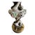 Vintage Capodimonte Porcelain Italy Black White Handpainted Fish Filigree Table Lamp For Sale - Image 14 of 16