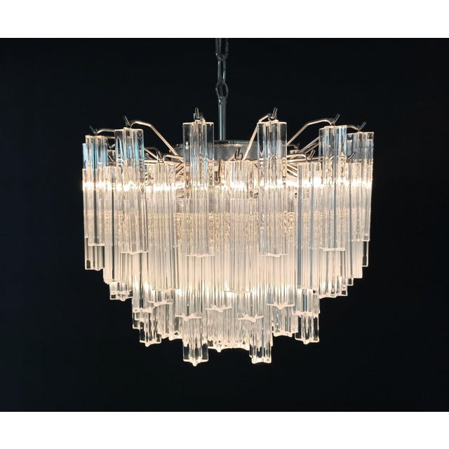 Vintage Murano Glass Quadriedri Chandelier, 1990s For Sale - Image 11 of 18