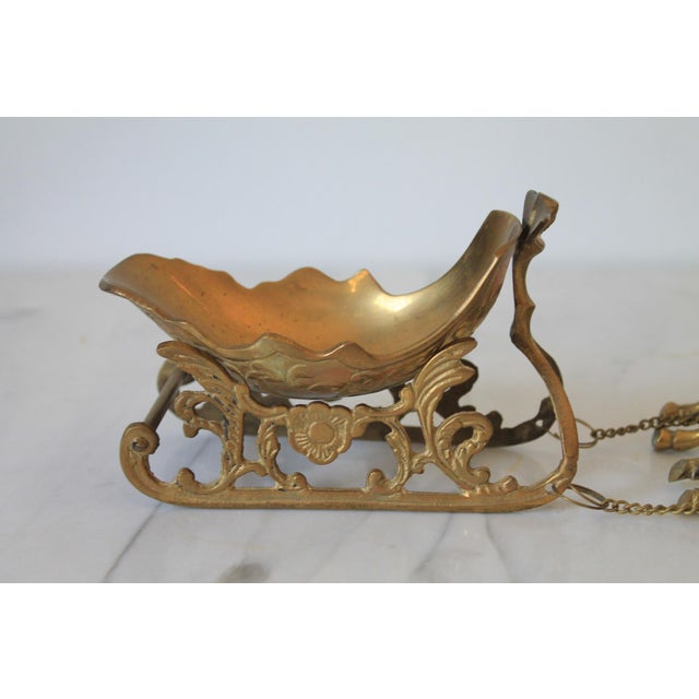 Vintage Brass Sleigh and Reindeer For Sale In Milwaukee - Image 6 of 12