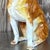 Ceramic Vintage Boho Italian Glazed Ceramic Boxer For Sale - Image 7 of 13