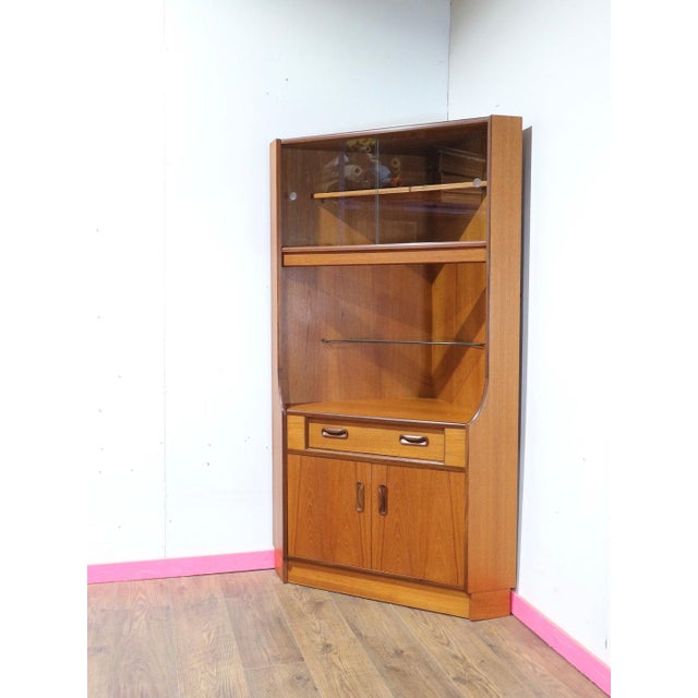 Mid-Century Modern 1960s Mid Century Modern Vintage Teak Corner Display Cabinet by G Plan Dansih Style For Sale - Image 3 of 9