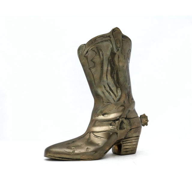 Late 20th Century Vintage Brass Boot With a Moveable Spur For Sale - Image 5 of 11