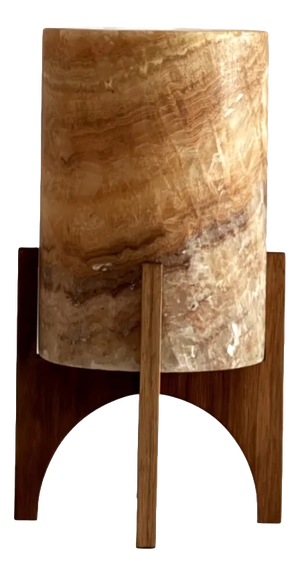 Comet No. 0214 Hand-Carved Alabaster Table Lamp by Material Lights