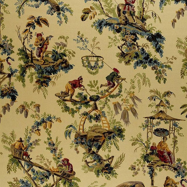 Schumacher Schumacher Fabric Plaisirs De La Chine For Sale - Image 4 of 4