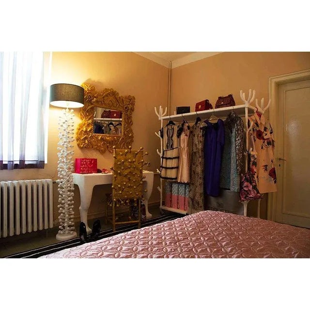 FREE SHIPPING FOR A LIMITED TIME ONLY! Important Fantasy Hollywood Regency mirror. Unique piece. Medium: wood, gypsum,...