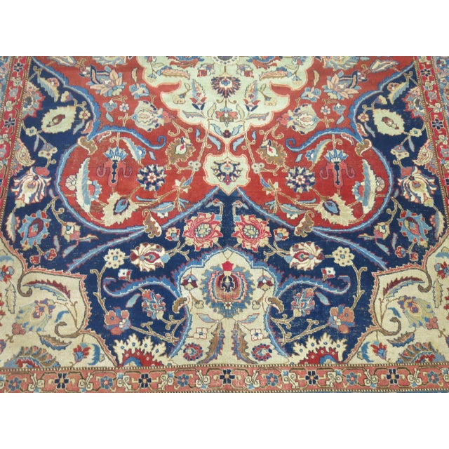 Early 20th Century Early 20th Century Dramatic Antique Tabriz Rug - 6'11" x 10'11" For Sale - Image 5 of 7