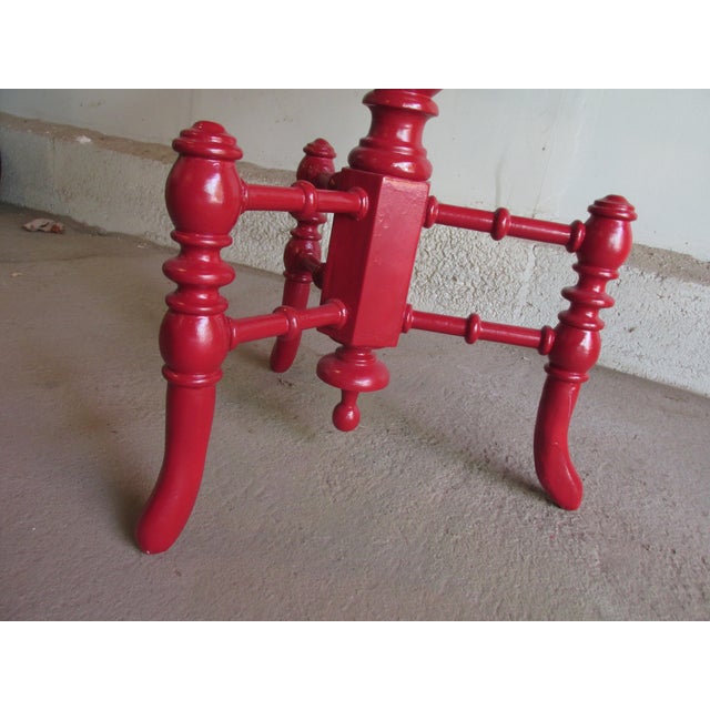1930s Vintage Painted Regency Style Round Pedestal Table Circa 1930 For Sale - Image 5 of 8