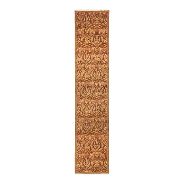 Mogul Collection Hand-Knotted Runner - Yellow 2' 8" x 13' 6" For Sale